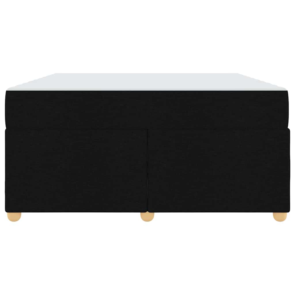 Bettgestell mit Matratze Schwarz 160 x 200 cm Stoff