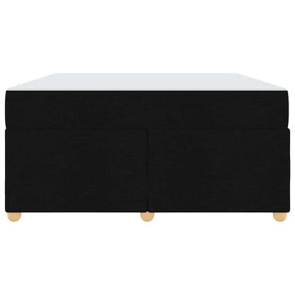 Bettgestell mit Matratze Schwarz 160 x 200 cm Stoff