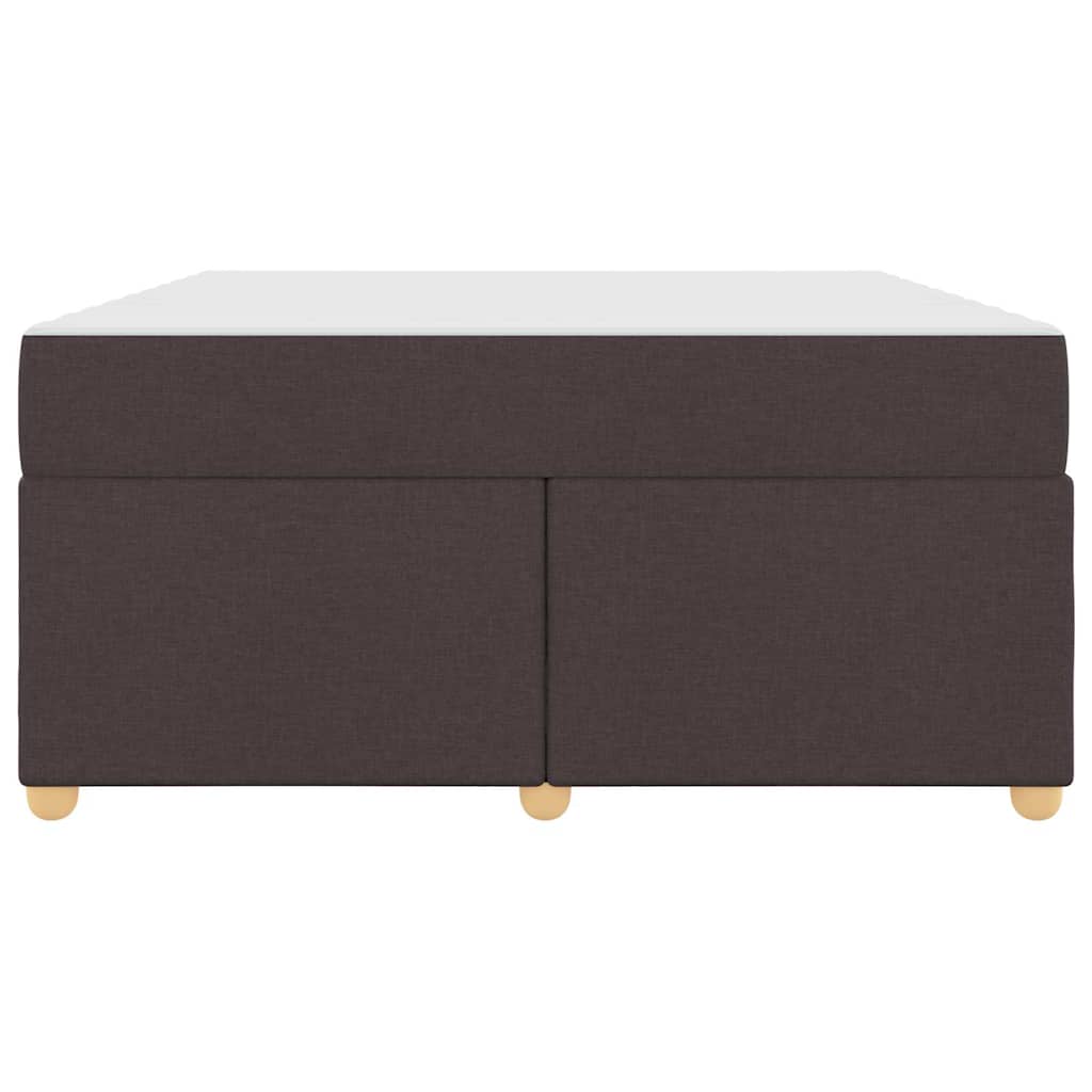 Bettgestell mit Matratze Dunkelbraun 160 x 200 cm Stoff