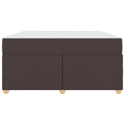 Bettgestell mit Matratze Dunkelbraun 160 x 200 cm Stoff