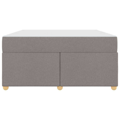 Bettgestell mit Matratze Taupe 160 x 200 cm Stoff