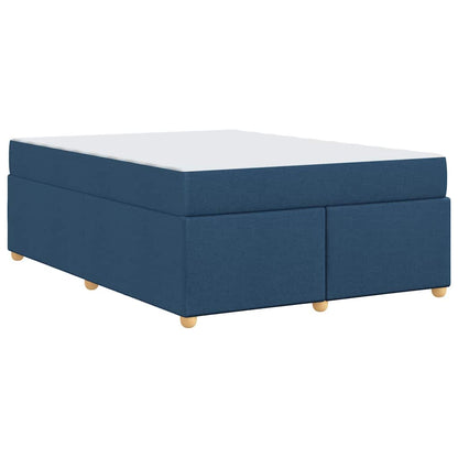 Bettgestell mit Matratze Blau 160 x 200 cm Stoff