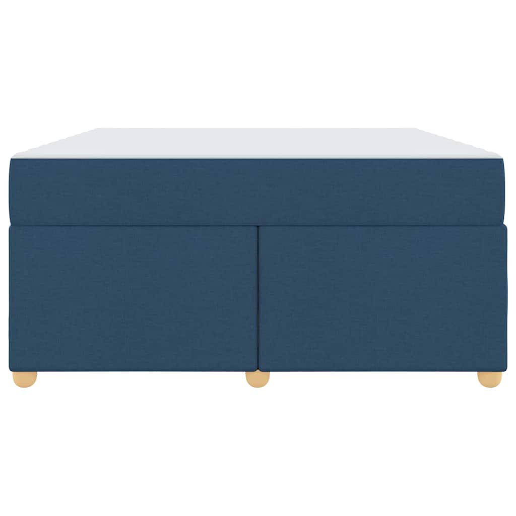 Bettgestell mit Matratze Blau 160 x 200 cm Stoff