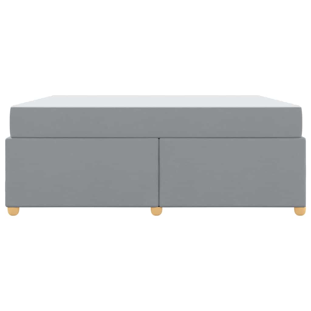 Bettgestell mit Matratze Hellgrau 180 x 200 cm Stoff