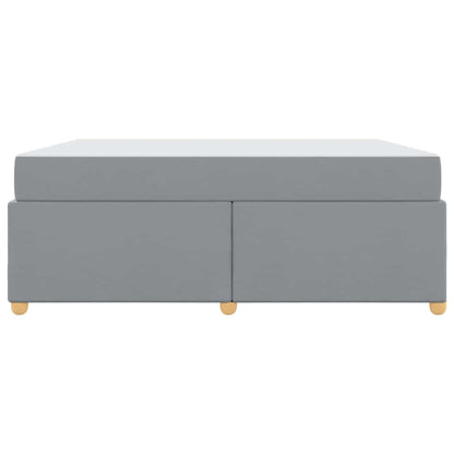 Bettgestell mit Matratze Hellgrau 180 x 200 cm Stoff