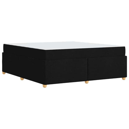 Bettgestell mit Matratze Schwarz 180 x 200 cm Stoff