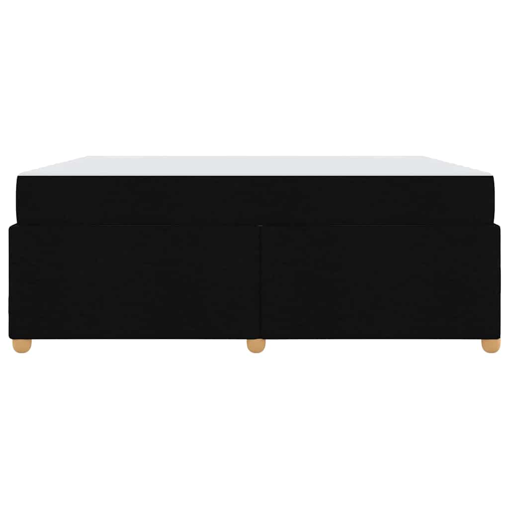 Bettgestell mit Matratze Schwarz 180 x 200 cm Stoff