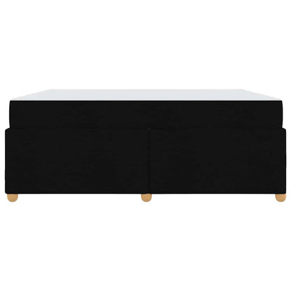 Bettgestell mit Matratze Schwarz 180 x 200 cm Stoff