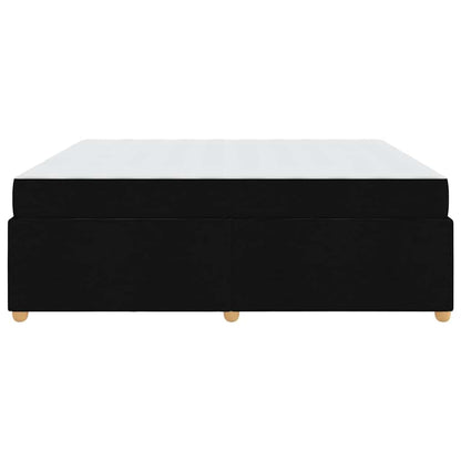 Bettgestell mit Matratze Schwarz 180 x 200 cm Stoff
