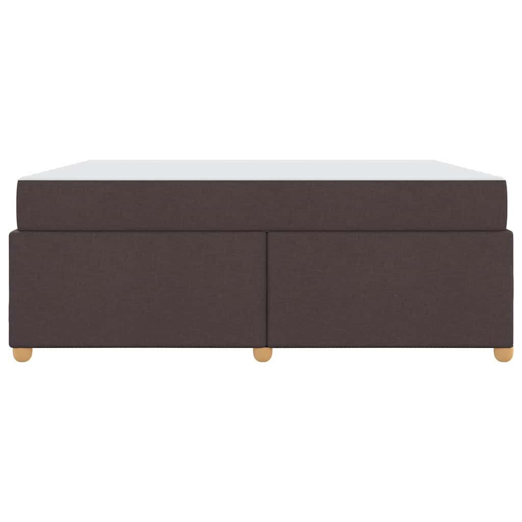 Bettgestell mit Matratze Dunkelbraun 180 x 200 cm Stoff