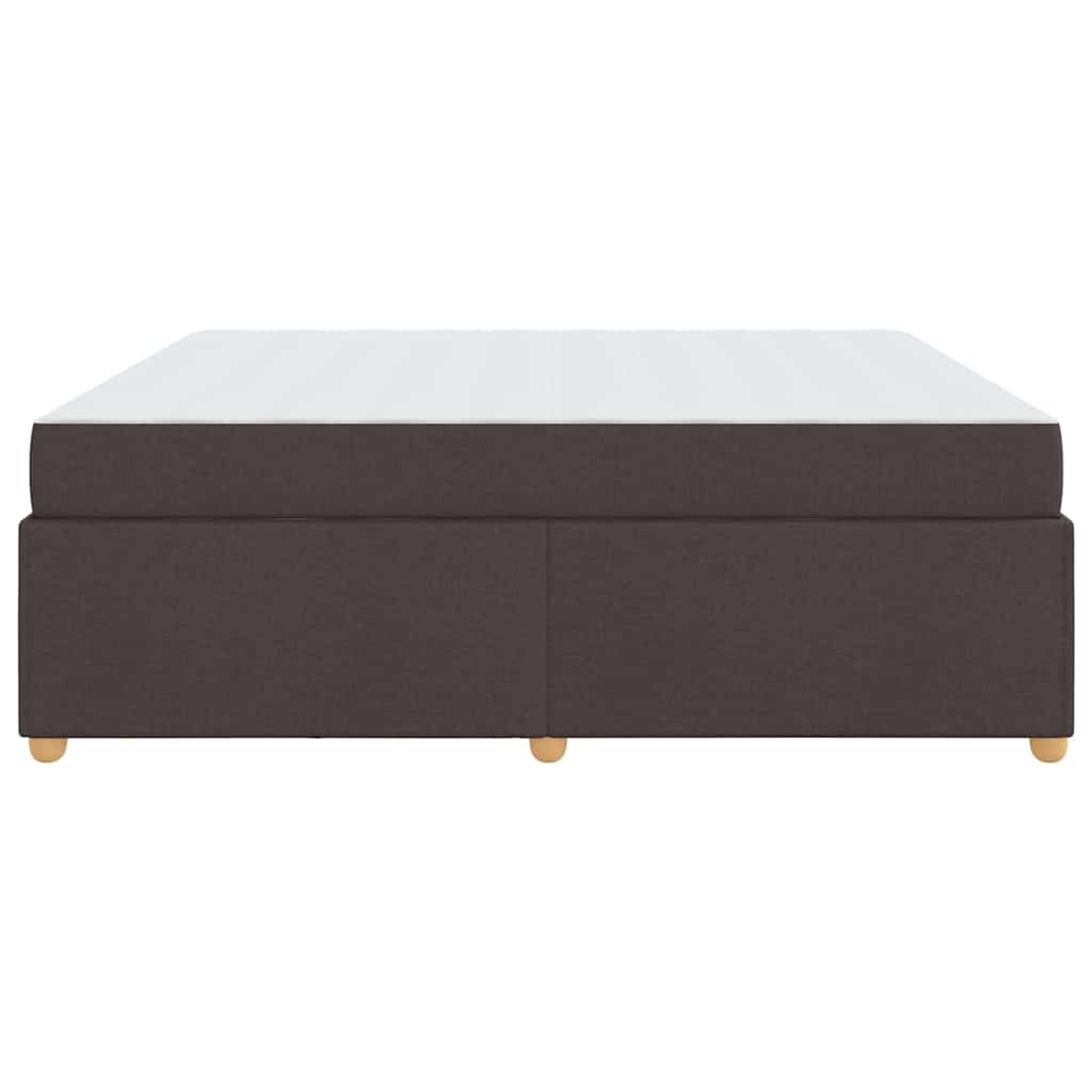 Bettgestell mit Matratze Dunkelbraun 180 x 200 cm Stoff