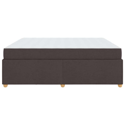 Bettgestell mit Matratze Dunkelbraun 180 x 200 cm Stoff