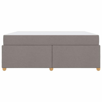 Bettgestell mit Matratze Taupe 180 x 200 cm Stoff