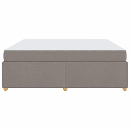 Bettgestell mit Matratze Taupe 180 x 200 cm Stoff