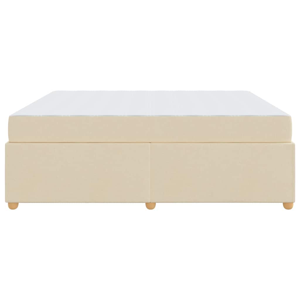 Bettgestell mit Matratze Creme 180 x 200 cm Stoff