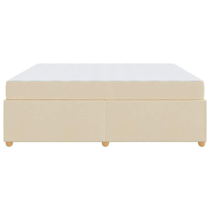 Bettgestell mit Matratze Creme 180 x 200 cm Stoff