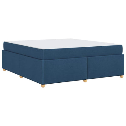 Bettgestell mit Matratze Blau 180 x 200 cm Stoff