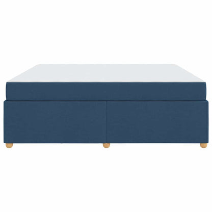 Bettgestell mit Matratze Blau 180 x 200 cm Stoff
