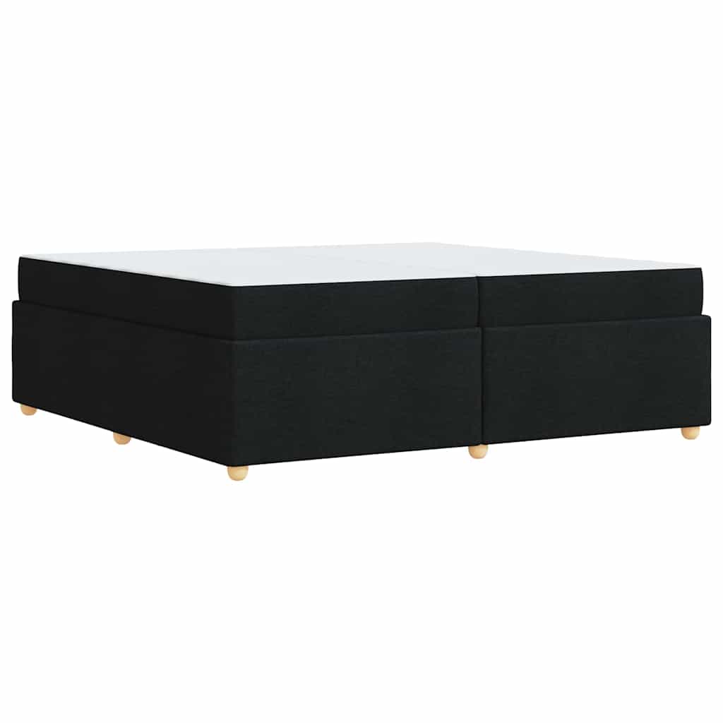 Bettrahmen mit Matratze Schwarz 200 x 200 cm Stoff