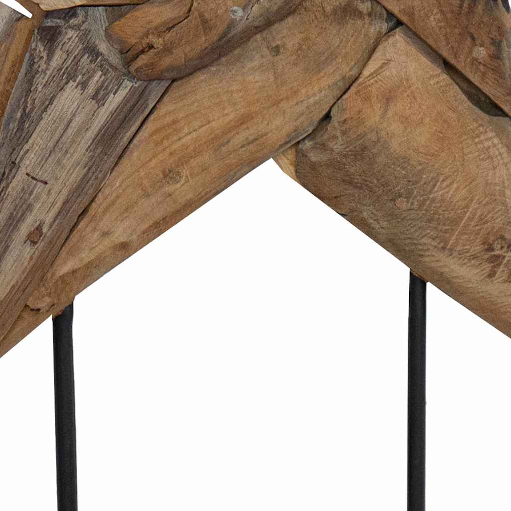 Weihnachtsstern Braun 60 x 5 x 75 cm Massivholz Teak