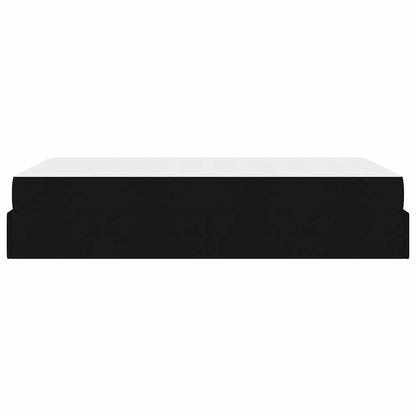 Bettgestell mit Matratze Schwarz 120 x 190 cm Stoff