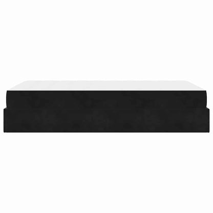 Bettgestell mit Matratze mit Speicher Schwarz 120 x 190 cm Samt