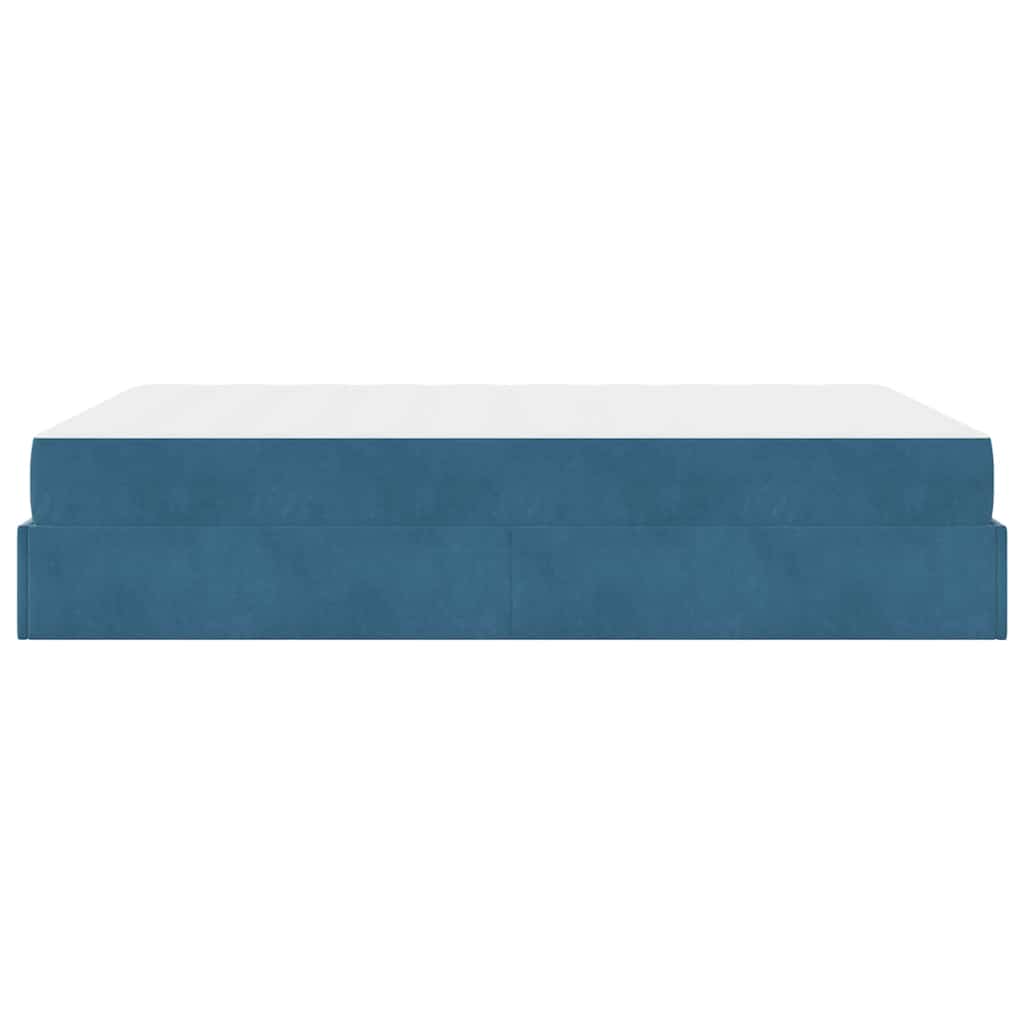 Bettgestell Blau 140 x 200 cm Samt
