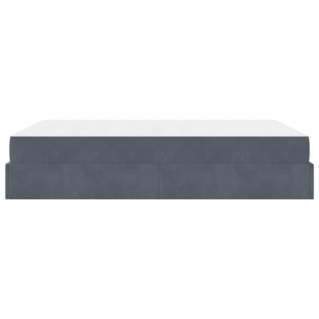 Bettgestell Dunkelgrau 160 x 200 cm Samt