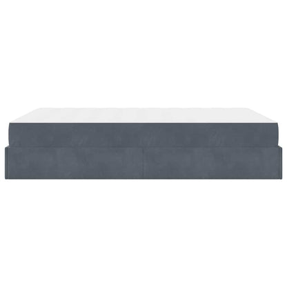 Bettgestell Dunkelgrau 160 x 200 cm Samt
