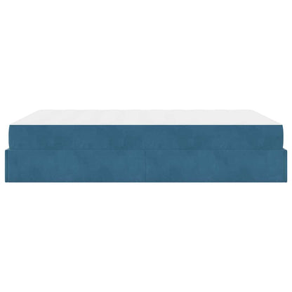 Bettgestell Blau 160 x 200 cm Samt