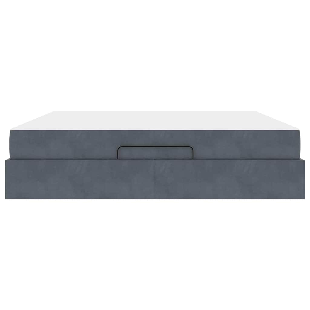 Bettgestell Dunkelgrau 180 x 200 cm Samt