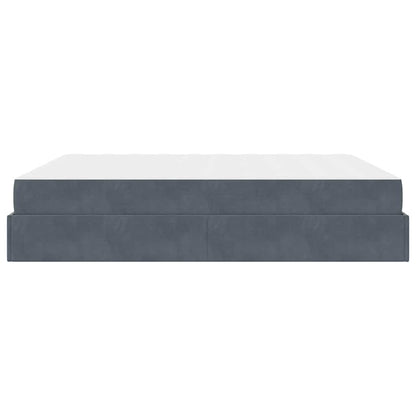 Bettgestell Dunkelgrau 180 x 200 cm Samt