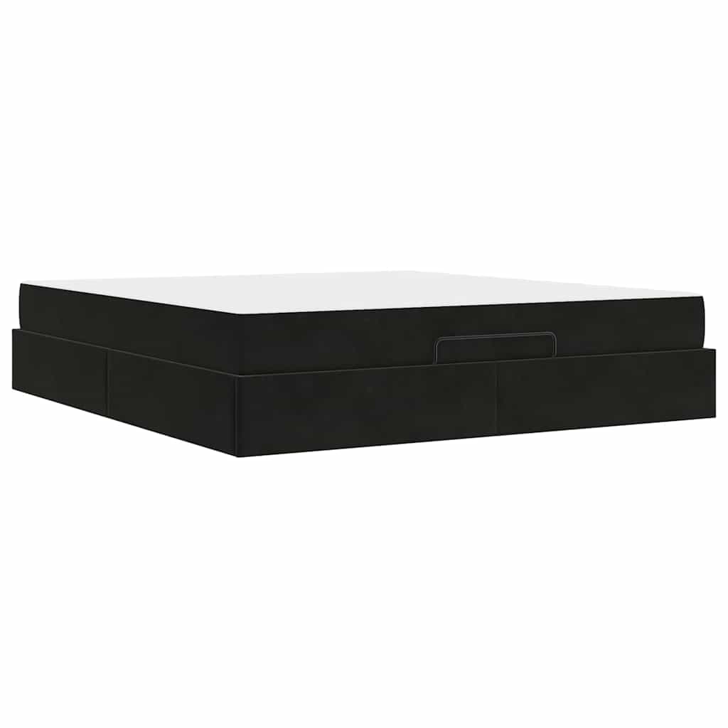 Bettgestell Schwarz 180 x 200 cm Samt