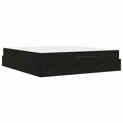 Bettgestell Schwarz 180 x 200 cm Samt