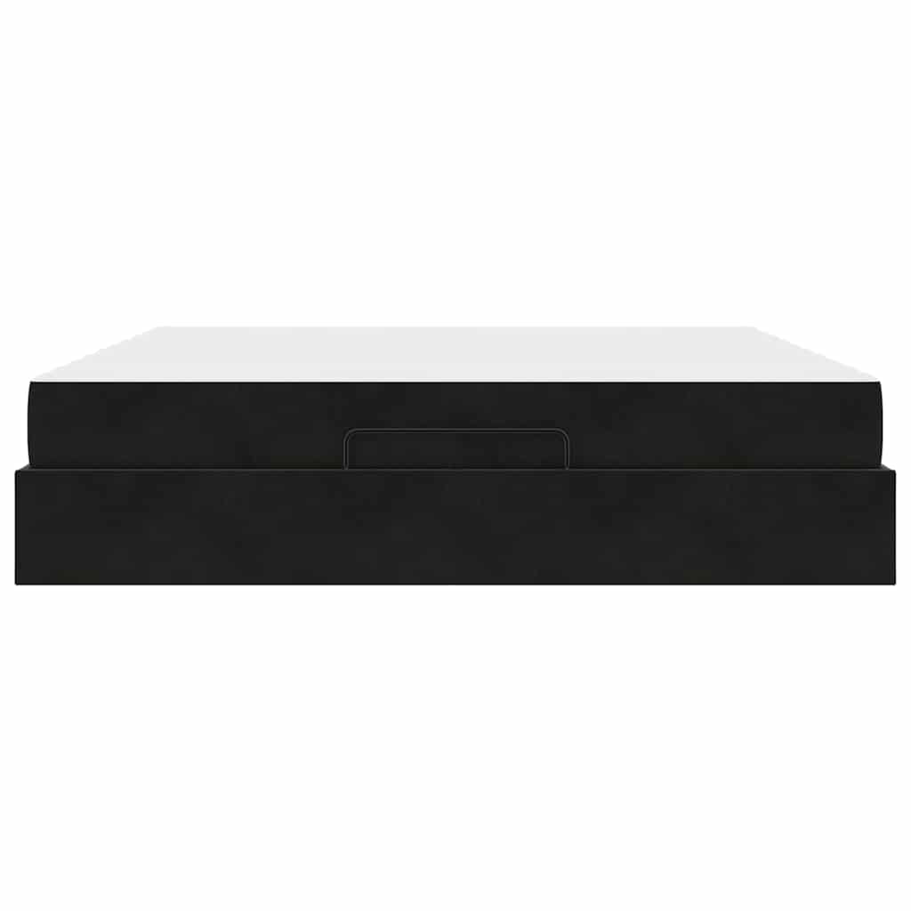 Bettgestell Schwarz 180 x 200 cm Samt