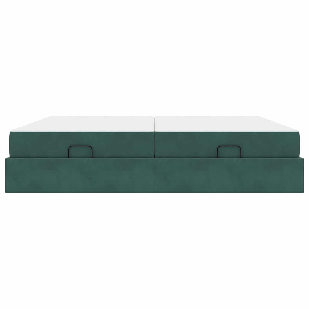 Bettgestell Dunkelgrün 200 x 200 cm Samt