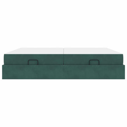 Bettgestell Dunkelgrün 200 x 200 cm Samt