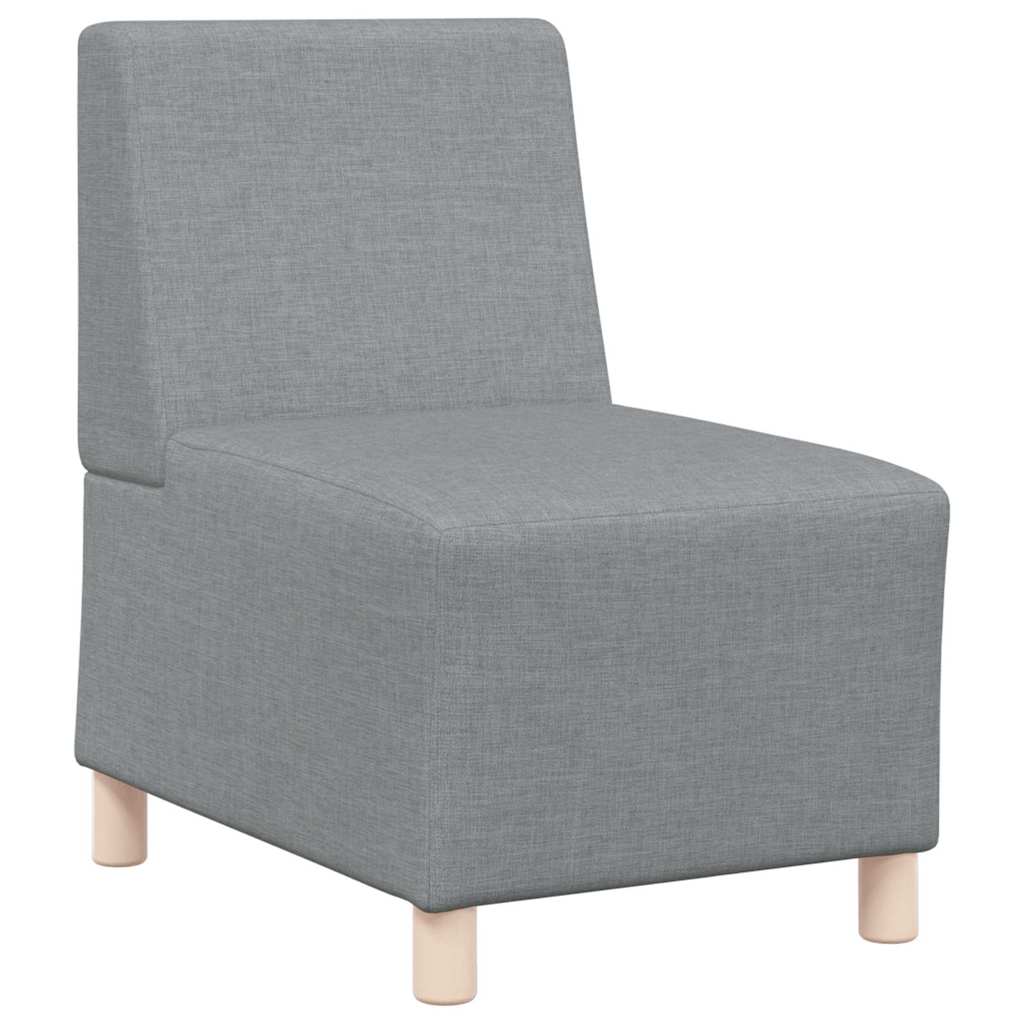 Modulares Armfreies Sofa 2 pcs Hellgrau 55 x 74 x 82 cm Stoff