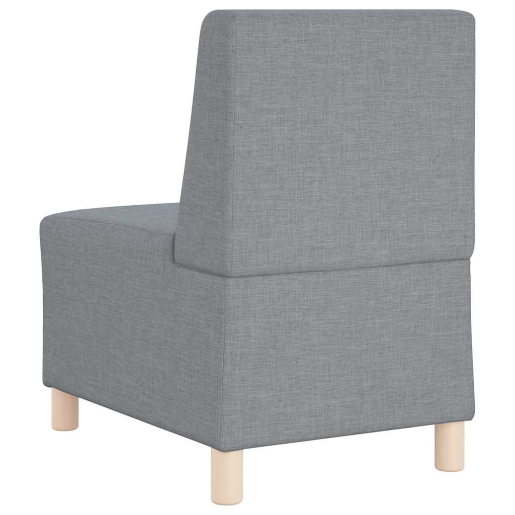 Modulares Armfreies Sofa 2 pcs Hellgrau 55 x 74 x 82 cm Stoff