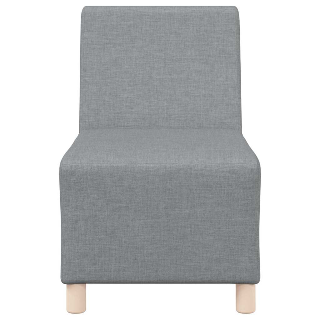 Modulares Armfreies Sofa 2 pcs Hellgrau 55 x 74 x 82 cm Stoff