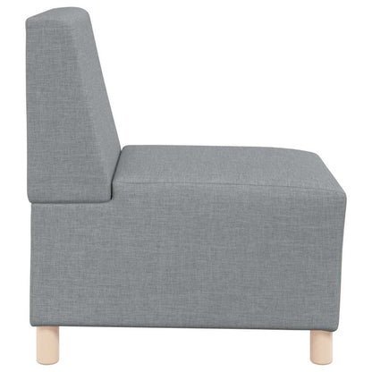Modulares Armfreies Sofa 2 pcs Hellgrau 55 x 74 x 82 cm Stoff