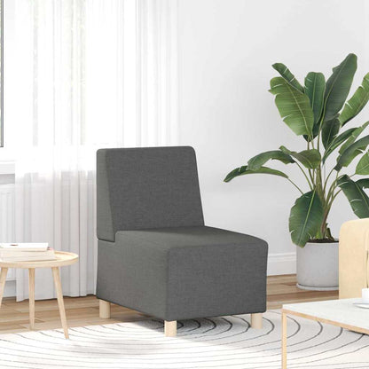 Modulares Armfreies Sofa 2 pcs Dunkelgrau 55 x 74 x 82 cm Stoff