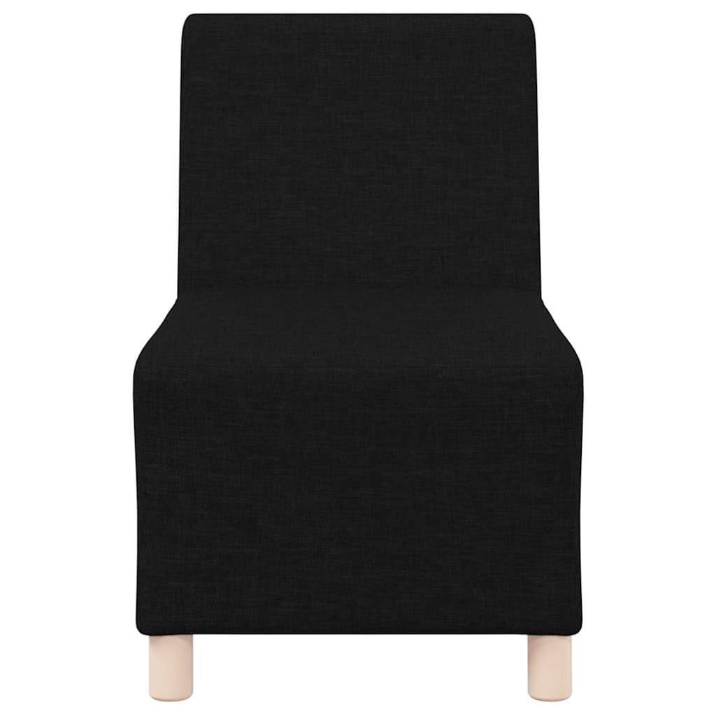 Modulares Armfreies Sofa 2 pcs Schwarz 55 x 74 x 82 cm Stoff