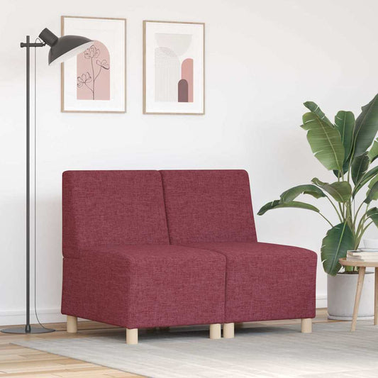 Modulares Armfreies Sofa 2 pcs Rot 55 x 74 x 82 cm Stoff