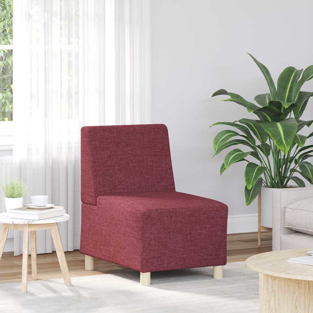 Modulares Armfreies Sofa 2 pcs Rot 55 x 74 x 82 cm Stoff