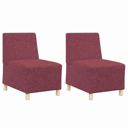Modulares Armfreies Sofa 2 pcs Rot 55 x 74 x 82 cm Stoff