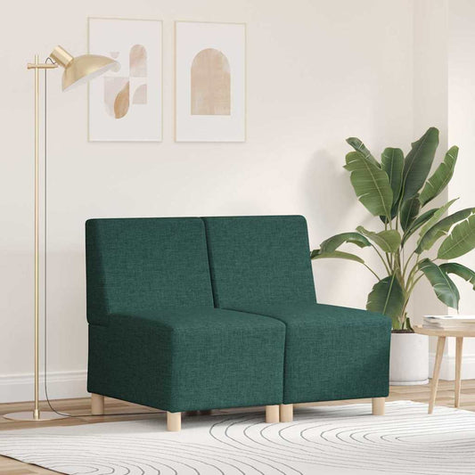 Modulares Armfreies Sofa 2 pcs Dunkelgrün 55 x 74 x 82 cm Stoff
