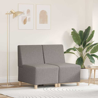 Modulares Armfreies Sofa 2 pcs Taupe 55 x 74 x 82 cm Stoff