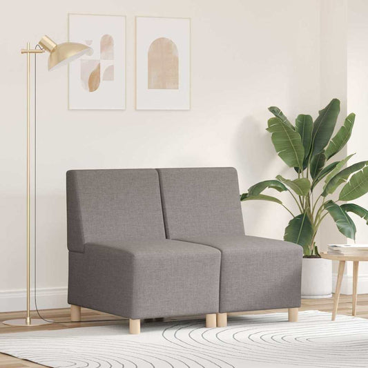 Modulares Armfreies Sofa 2 pcs Taupe 55 x 74 x 82 cm Stoff
