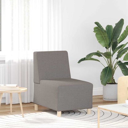 Modulares Armfreies Sofa 2 pcs Taupe 55 x 74 x 82 cm Stoff